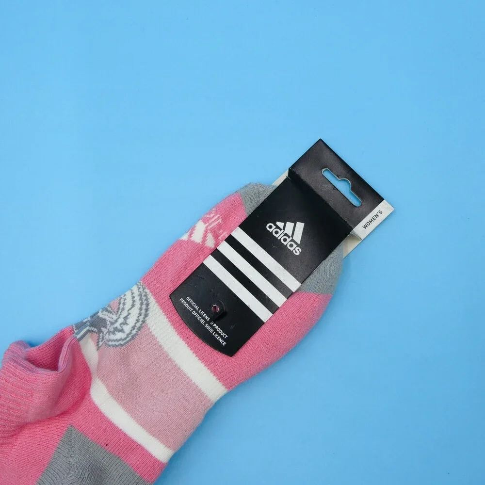 Vancouver Canucks Ankle Socks Womens One Size Adidas Pink Hockey NHL Mid Y2K New
